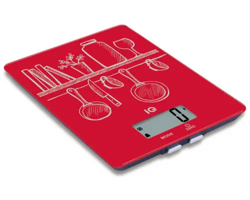 IQ SC-734 Ψηφιακή Ζυγαριά Κουζίνας 1gr/5kg (Red)