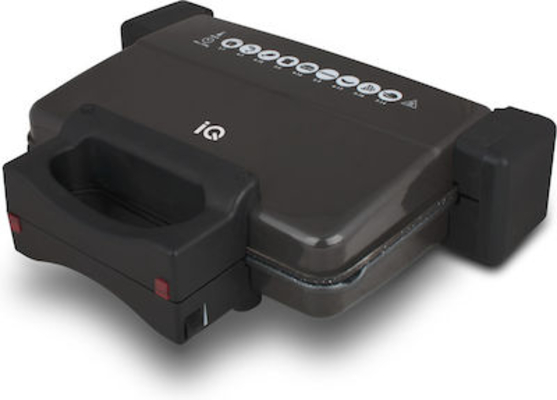 IQ ST-680 Τοστιέρα- Γκριλιέρα με Αποσπώμενες Aντικολλητικές Πλάκες τύπου πέτρας 2000W Μαύρη
