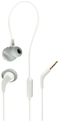 JBL Endurance RUN 2, In-Ear Sport Headphones, One Button control, Mic - White (JBLENDURRUN2WHT)