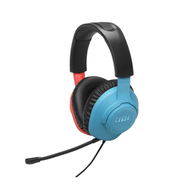 JBL Quantum 100N Over Ear Gaming Headset με σύνδεση 3.5mm Μπλε / Κόκκινο for Nintendo Switch / PC / PS4 / PS5 / XBOX