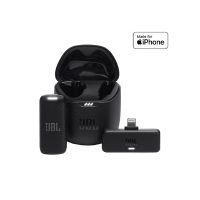 JBL Quantum Stream Wireless, Clip-on Wireless Microphone, Lightning, (Black)