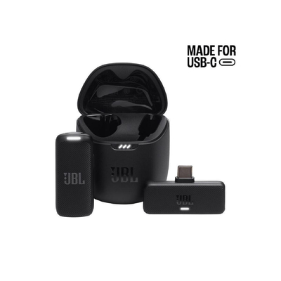 JBL Quantum Stream Wireless USB-C Clip-on Wireless Microphone Black