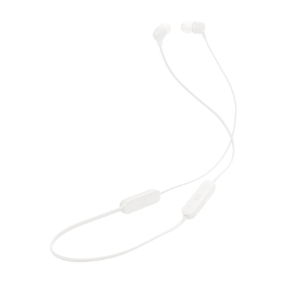 JBL Tune 135BT, Wireless EarBuds 3-button Mic/Remote (White)