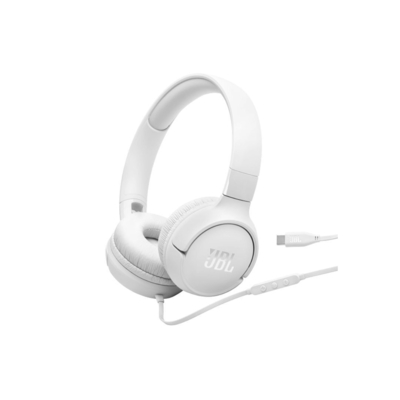 JBL Tune 520C, On-Ear Wired Headphones White