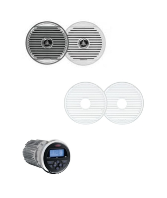 Jensen CPMX150WH Ολοκληρωμένο Πακέτο Πηγής με Bluetooth &amp; Ηχείων &amp; Γρίλιων Λευκό (Σετ) Black