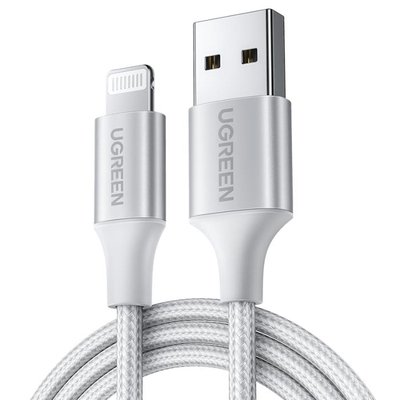 Καλώδιο Φόρτισης UGREEN US199 60161 USB to Lightning 1m Ασημί