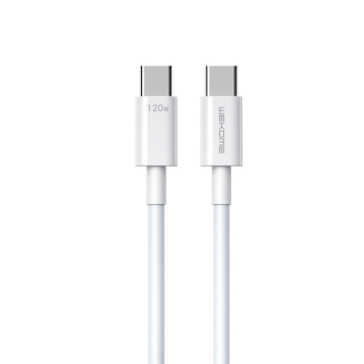 Καλώδιο Φόρτισης WK WDC-175 USB-C σε USB-C PD 120W 1.2m Λευκό
