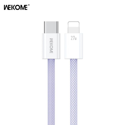 Καλώδιο Φόρτισης WK WDC-21 USB-C σε Lightning PD 27W 1m Μώβ