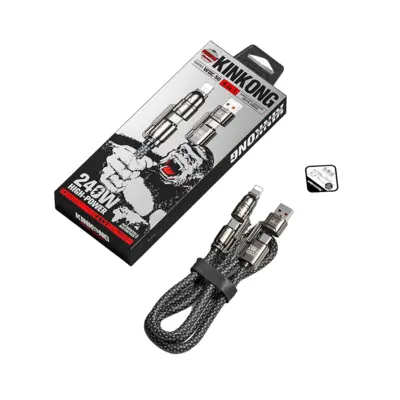 Καλώδιο Φόρτισης WK WDC-50 4 σε 1 PD 240W 1m Γκρι