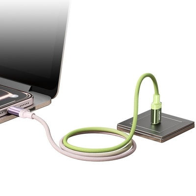 Καλώδιο Φόρτισης WK WDC-C19 USB-C to Lightning PD 35W 1.2m Ροζ-Πράσινο