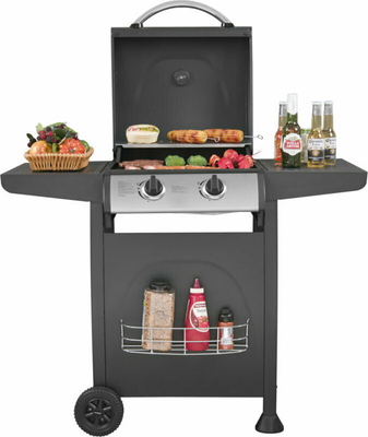 Kalorik GBBQ 1003 Ψησταριά υγραερίου με 2 εστίες, ρόδες και θερμόμετρο στο καπάκι 6 KW