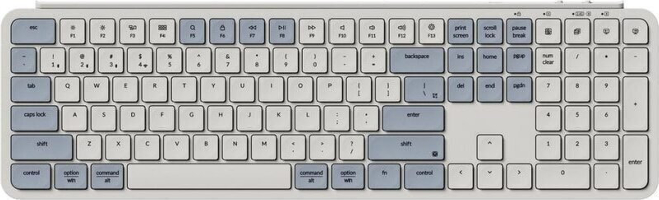 Keychron B6 Pro (B6P-K11) Ultraslim Wireless Keyboard ZMK Online customization - Retro Blue 100% US