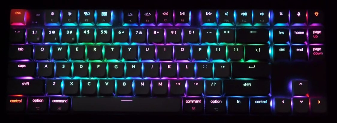 Keychron K1 V6 (K1X-B1) QMK Wireless Mechanical Keyboard Red Switch RGB 80% US Layout