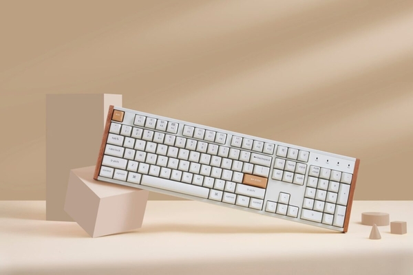 Keychron K10 HE (K10H-Q1) Special Wood Edition White Wireless Magnetic Hall Effect RGB 100% US