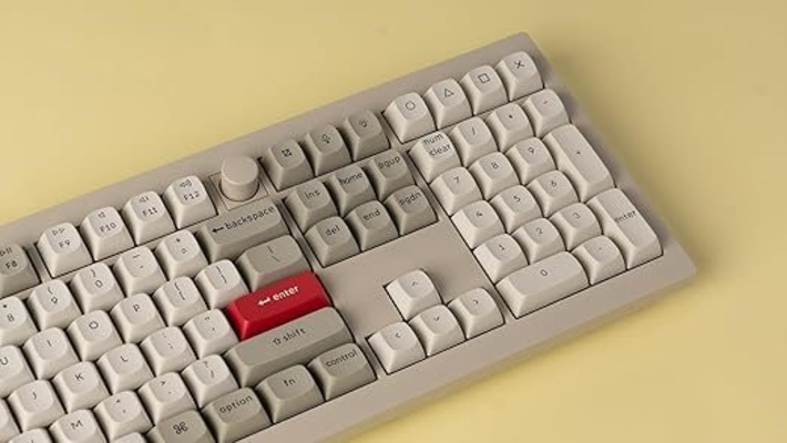 Keychron V6 Max Retro (V6M-R4) QMK/VIA BT/2,4/Wired Custom Mechanical Keyboard Banana Switch 100%
