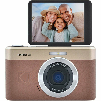 KODAK Pixpro C1 Καφέ Κομψή ψηφιακή μηχανή 13MP, με αναδιπλούμενη οθόνη