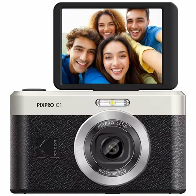 KODAK Pixpro C1 Μαύρη Κομψή ψηφιακή μηχανή 13MP, με αναδιπλούμενη οθόνη