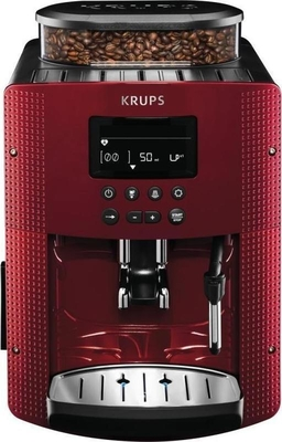 Krups EA8155 Αυτόματη Μηχανή Espresso 1450W Πίεσης 15bar με Μύλο Άλεσης Κόκκινη