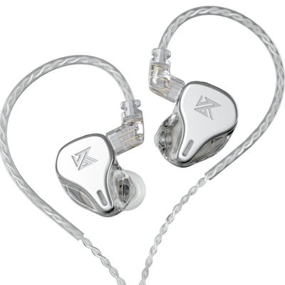 KZ DQ6 Silver No Mic – IEM 3,5 HBB Tuned Improved In Ear Monitor Earphones, 3DD Dynamic