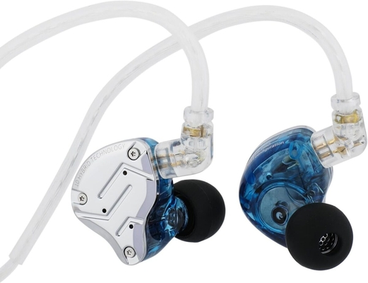 KZ ZS10 PRO Blue No Mic – IEM 3,5 Musician In Ear Monitor Earphones, 4BA+1DD 5 Driver 10mm, metal