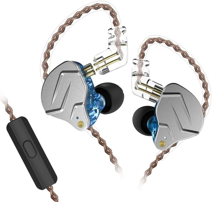 KZ ZSN PRO Blue Mic – IEM 3,5 In Ear Monitor Earphones, Dynamic Hybrid Dual Driver 1BA+1DD