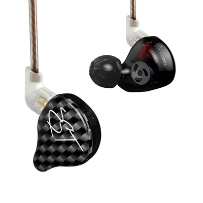 KZ ZST Black No Mic – IEM 3,5 In Ear Monitor Earphones, Dynamic Hybrid Dual Driver 1BA+1DD