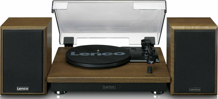 Lenco LS-100WD Wood Πικάπ με Προενίσχυση Καφέ