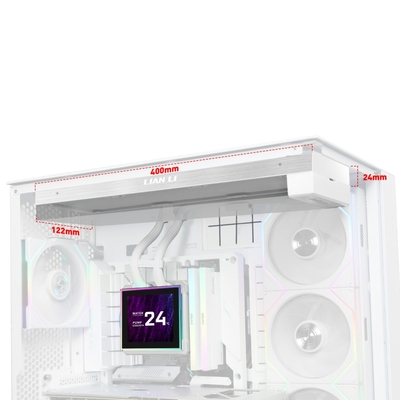 Lian Li Hydroshift II LCD-S 360N White - Fanless AIO CPU Cooler - 3.4" Screen - 1851/1700, AM5/AM4