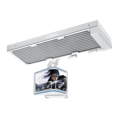 Lian Li HydroShift II OLED Curved 360mm Fanless - AIO Water Cooling - 6.67" 2Κ Display - White