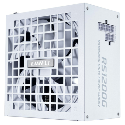 Lian Li RS1200G White - 1200 Watt 80+ Gold PSU - 12V-2x6 Colored Cable - RS Hub - Fully Modular