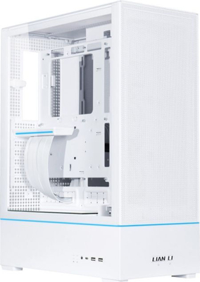 Lian Li SUP01 White – 45Lt Minimal Footprint Case for Vertical GPU aRGB Strips w. 3x 120mm Fans
