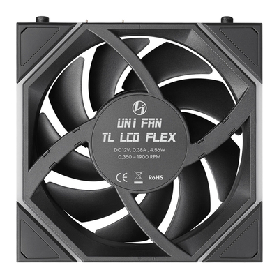 Lian Li UNI FAN TL-LCD FLEX Wireless 120 Black (1pc) Case Fan - No Controller Included