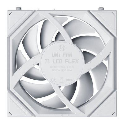 Lian Li UNI FAN TL-LCD FLEX Wireless 120 White 3PCS WithOUT controller Case Fan