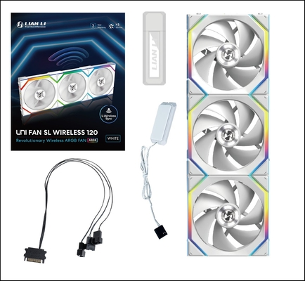 Lian Li UNIFAN SL Wireless 120 -3PCS White (Triple pack include Controller) - Case Fan