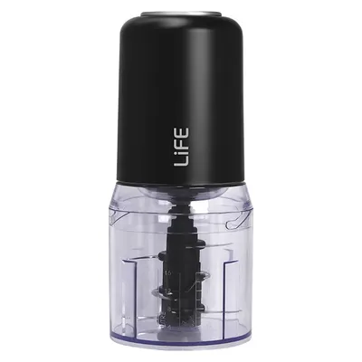 LiFE 6 KNIVES Flat Black Series Multi Mixer 400W, με δοχείο μίξης 500ml και 6 λεπίδες κοπής