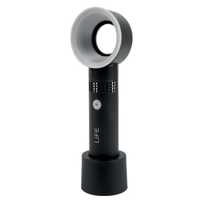 LIFE AELLA BLACK Επαναφορτιζόμενος mini, bladeless ανεμιστήρας χειρός, 3W.221-0440
