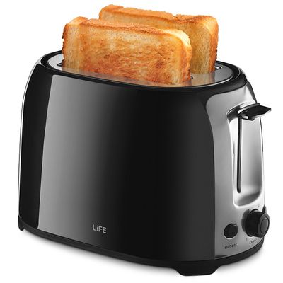 LIFE CRISPY BLACK Αυτόματη φρυγανιέρα, 750W 221-0258