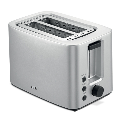 LiFE CRUNCHY Silver Matt Series Αυτόματη φρυγανιέρα 2 θέσεων, 750W
