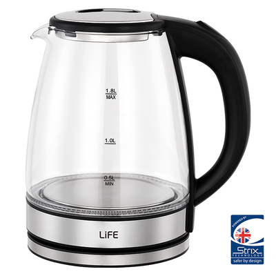 LIFE CRYSTAL Γυάλινος βραστήρας 1.8L, 2200W. 221-0323