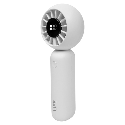 LiFE LaFunFan White Επαναφορτιζόμενος DC ανεμιστήρας χειρός 2” με οθόνη LED, 3W