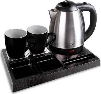 LIFE Welcome Δίσκος καλωσορίσματος με inox βραστήρα 1.2L, max. 1360W και 2 κούπες.221-0111