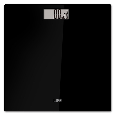 LiFE YOGA Ψηφιακή ζυγαριά μπάνιου με ένδειξη θερμοκρασίας χώρου.