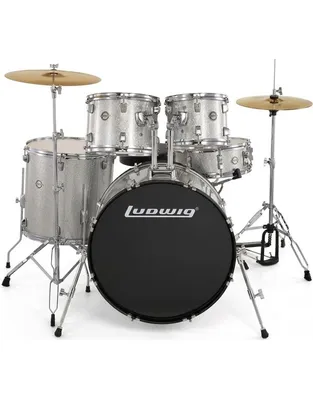 LUDWIG  Accent Drive 5pc Silver Sparkle Ακουστικό Drum Set