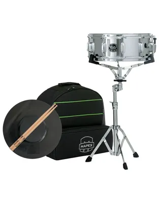 MAPEX MSK14D Ταμπούρο Μεταλλικό 14" x 5" με Βάση, Practice Pad, Μπαγκέτες και Θήκη Backpack