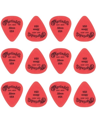 MARTIN 351 Delrin Red  Πέννες .50mm (12 Τεμάχια)