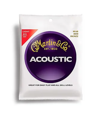 MARTIN M140 Χορδές Ακουστικής Κιθάρας The Originals 80/20 bronze .012-.054 Light