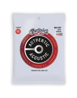 MARTIN MA140T Χορδές Ακ.Κιθάρας Authentic Acoustic Lifespan 2.0 80/20 Bronze .012-.054 Light