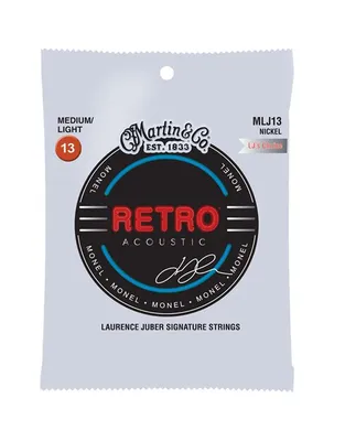 MARTIN MLJ13 Χορδές Ακουστικής Κιθάρας Laurence Juber Retro Monel .013-.056 Medium