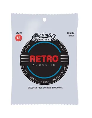 MARTIN MM12 Χορδές Ακουστικής Κιθάρας Retro® Monel .012–.054 Light