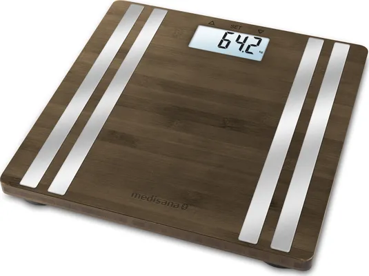  Medisana BS552 Bamboo Smart Ζυγαριά 150kg με Λιπομετρητή & Bluetooth Καφέ 